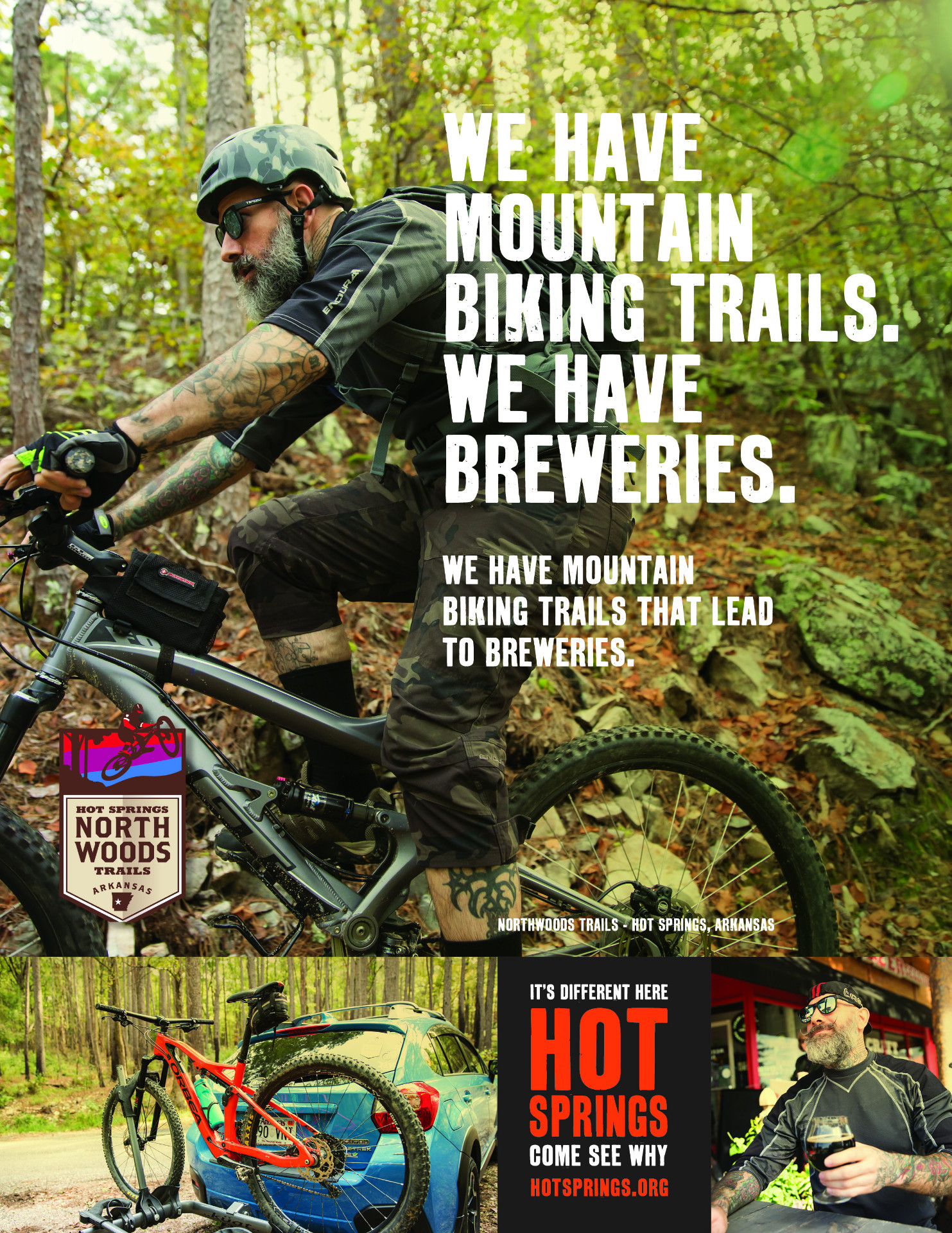 Mountain Bike Breweries Poster